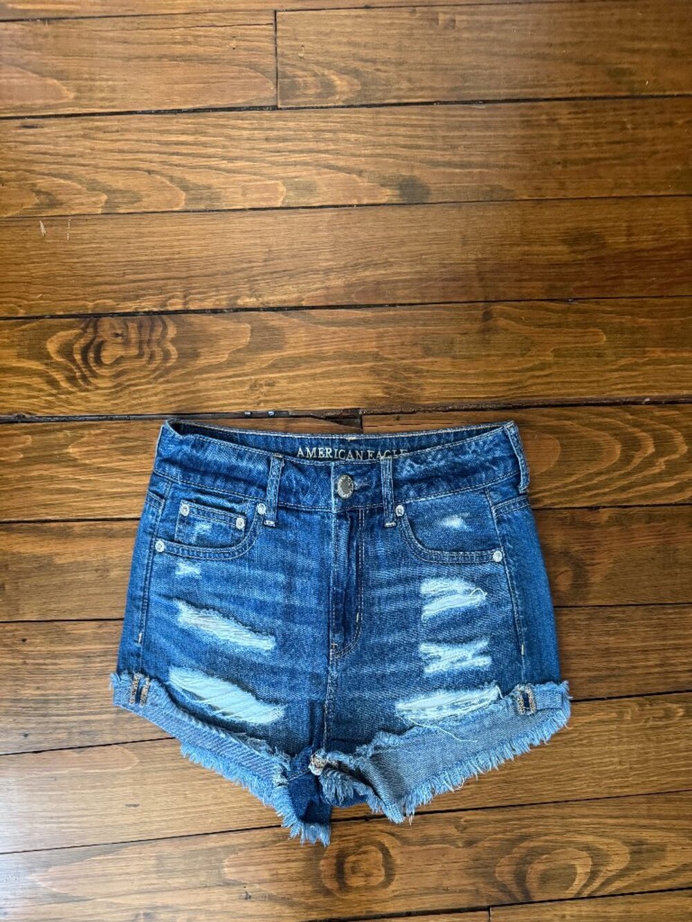 American Eagle Tomgirl Shortie Denim Shorts